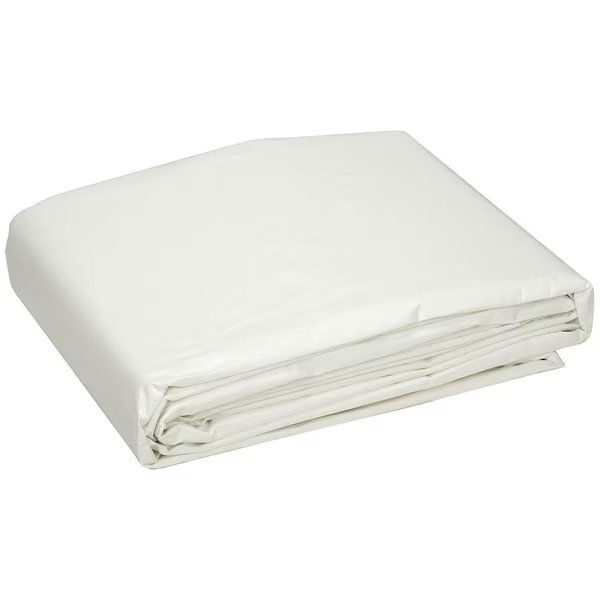 25 ft x 25 in Medium Duty 12 Tarp, White, Polyethylene, Global Industrial, Mfr#: 298571